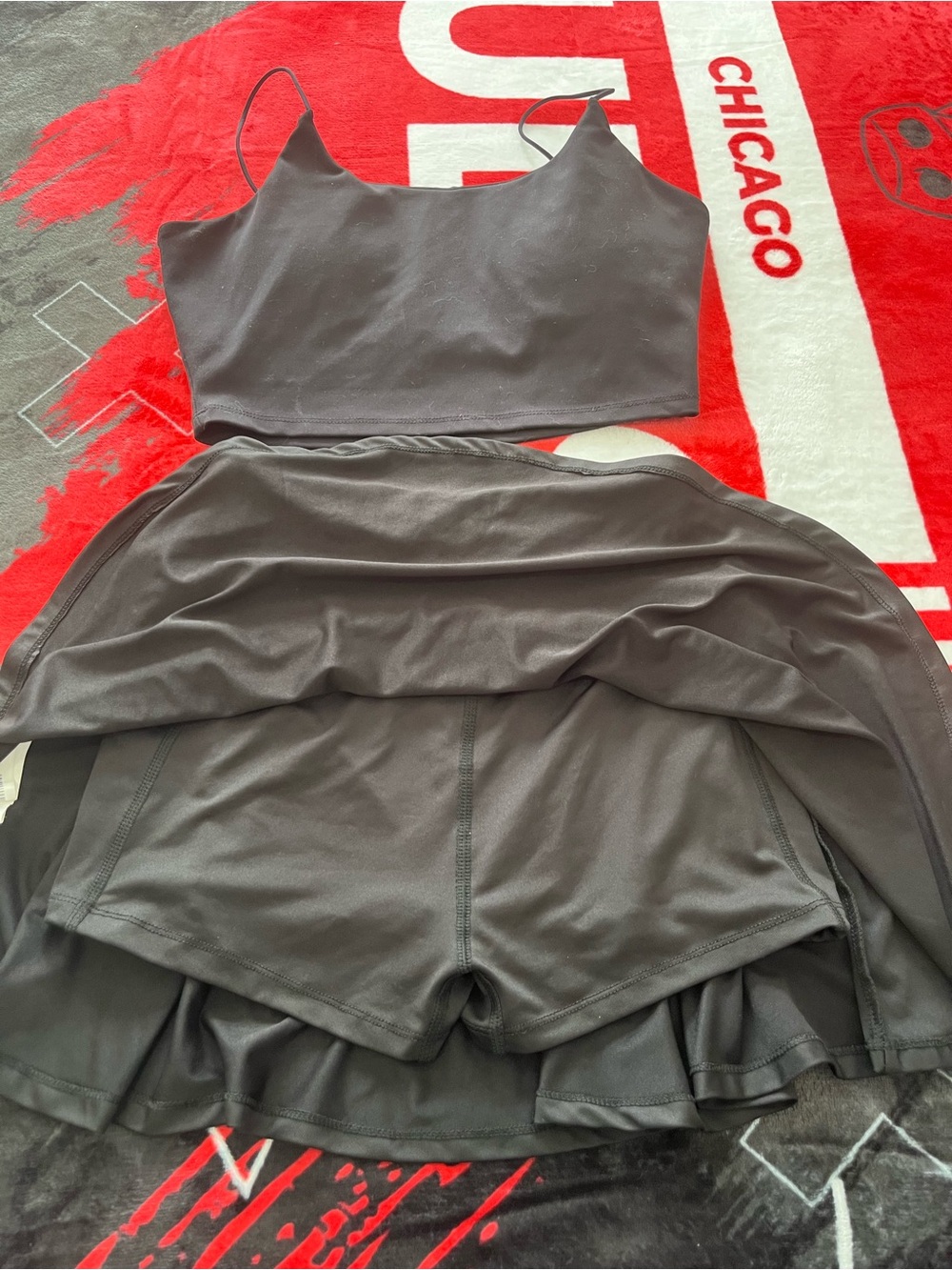 Women’s Athletic Skirt with Built-In Shorts - Gray